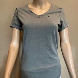 Nike Pro Dri Fit V Neck Shirt Gray Women’s Medium